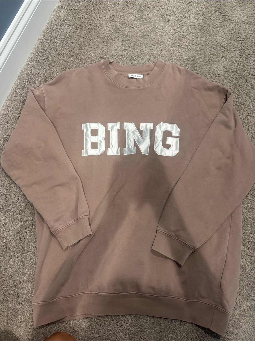 Anine BING Logo Crewneck Sweatshirt - Brown